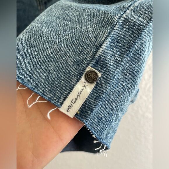 One Teaspoon Free People Jacksons Mid Waist Wide Leg Denim 90’s Shorts 33 NWT - Picture 9 of 13